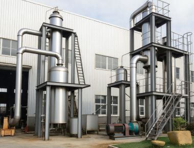 Air limbah Mvr penguapan sistem multi efek jatuh tipis film otomatis 1600lph