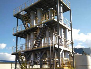 Air limbah Mvr penguapan sistem multi efek jatuh tipis film otomatis 1600lph