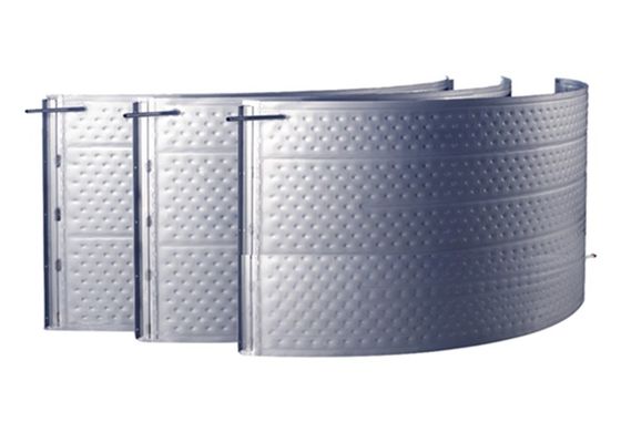Industri stainless steel Dimple Pillow Plate Tank Untuk Bir Brew Mode bentuk drum tunggal atau ganda