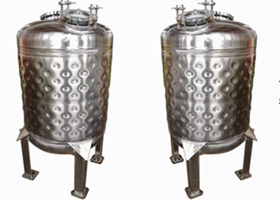 Tangki Jaket Dimple Stainless Steel 250L Untuk Pendinginan