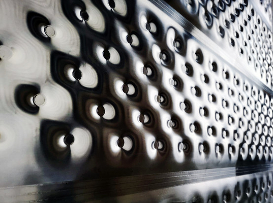 Polishing Bantal Dimple Plat Heat Exchanger 0.3-1.2mm Ketebalan