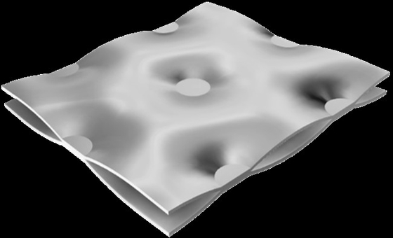 Tekanan tinggi lentur stainless steel bantal plat Dimple